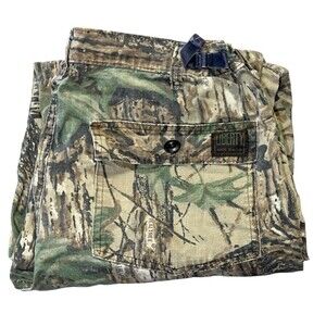 VTG Liberty Realtree Hardwoods Camo Hunting Pants Mens L Regular Cargo
